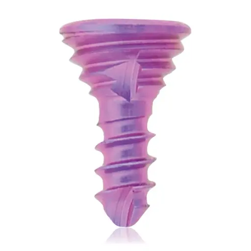 Tornillo de bloqueo de titanio, Ø 1.2 x L 04 mm, multidireccional, magenta, Torx 6, autoperforante, autorroscante