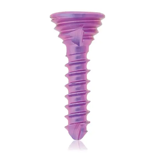 Tornillo de bloqueo de titanio, Ø 1.2 x L 06 mm, multidireccional, magenta, Torx 6, autoperforante, autorroscante
