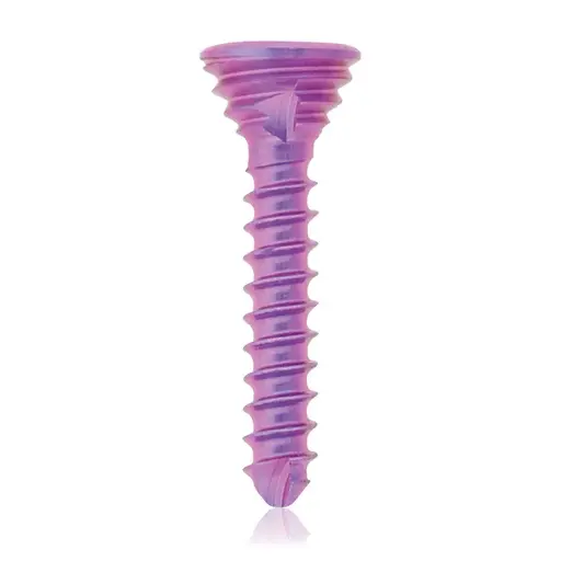 Tornillo de bloqueo de titanio, Ø 1.2 x L 07 mm, multidireccional, magenta, Torx 6, autoperforante, autorroscante