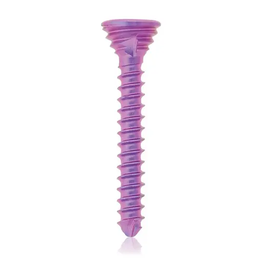 [VTR.200.197430] Tornillo de bloqueo de titanio, Ø 1.2 x L 09 mm, multidireccional, magenta, Torx 6, autoperforante, autorroscante