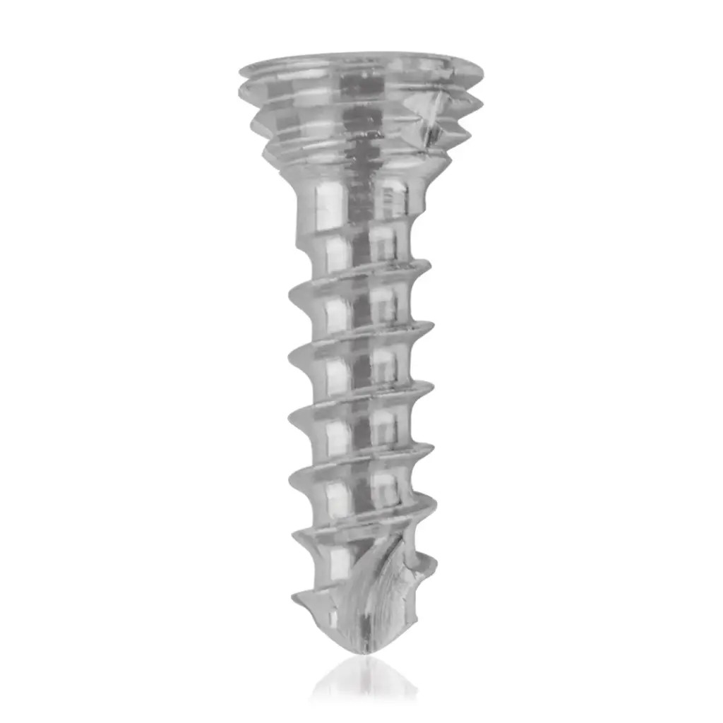 Tornillo de bloqueo de titanio, Ø 1.7 x L 08 mm, multidireccional, plateado, Torx 6, autoperforante, autorroscante