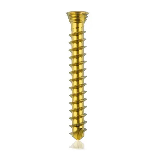 [VTR.200.185533] Tornillo de bloqueo de titanio, Ø 2.3 x L 18 mm, multidireccional, dorado, Torx 6, autoperforante, autorroscante
