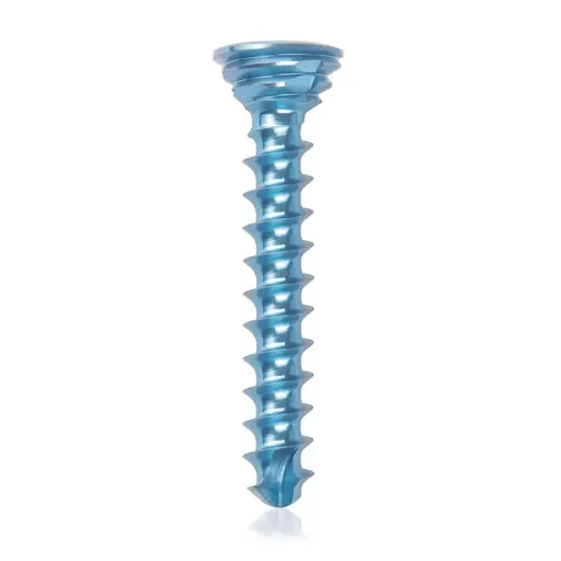 Tornillo de bloqueo de titanio, Ø 2.7 x L 18 mm, multidireccional, azul claro, Torx 10, autoperforante, autorroscante