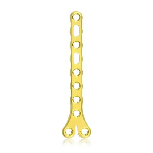 [VTR.200.197913] Placa ósea EickLoxx Small Contour, placa en Y, 10 orificios, sistema 1.7 / 2.3 mm, dorada, dimensiones (en mm): L 56 x W 18 x H 2.2