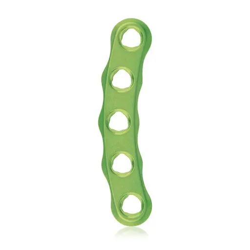 [VTR.200.197921] Placa ósea EickLoxx Small Contour, placa C, 5 orificios, sistema 1.7/2.3 mm, verde, dimensiones (en mm): L 30 x W 6 x H 2.2