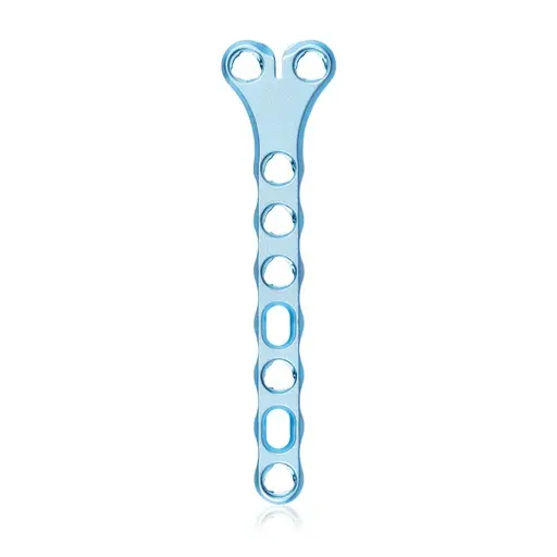 Placa ósea EickLoxx Small Contour, placa en Y, 9 orificios, sistema 2.7/3.5 mm, azul claro, dimensiones (en mm): L 72 x W 18 x H 3.0