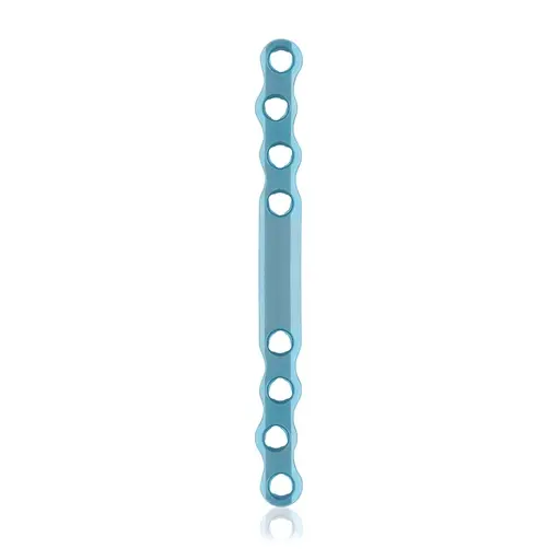[VTR.200.187743] Placa ósea grande EickLoxx, 10 orificios, titanio, azul claro, dimensiones (en mm): L 100 x W 10 x H 4.0