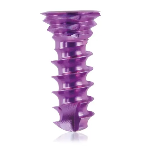 Tornillo de bloqueo de titanio, Ø 3.5 x L 10 mm, multidireccional, magenta, Torx 10, autoperforante, autorroscante
