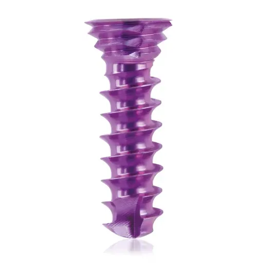 Tornillo de bloqueo de titanio, Ø 3.5 x L 12 mm, multidireccional, magenta, Torx 10, autoperforante, autorroscante
