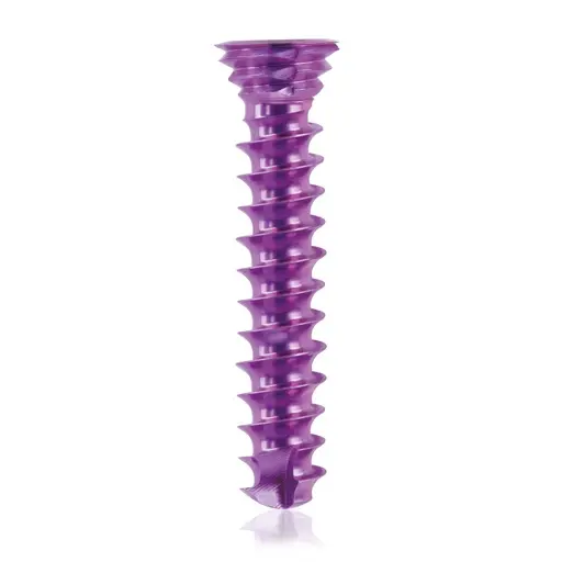 Tornillo de bloqueo de titanio, Ø 3.5 x L 18 mm, multidireccional, magenta, Torx 10, autoperforante, autorroscante