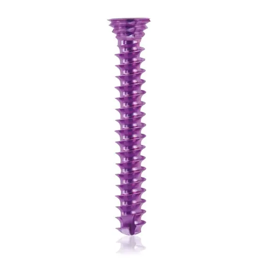 Tornillo de bloqueo de titanio, Ø 3.5 x L 24 mm, multidireccional, magenta, Torx 10, autoperforante, autorroscante