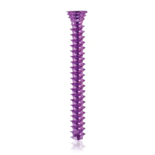 Tornillo de bloqueo de titanio, Ø 3.5 x L 28 mm, multidireccional, magenta, Torx 10, autoperforante, autorroscante