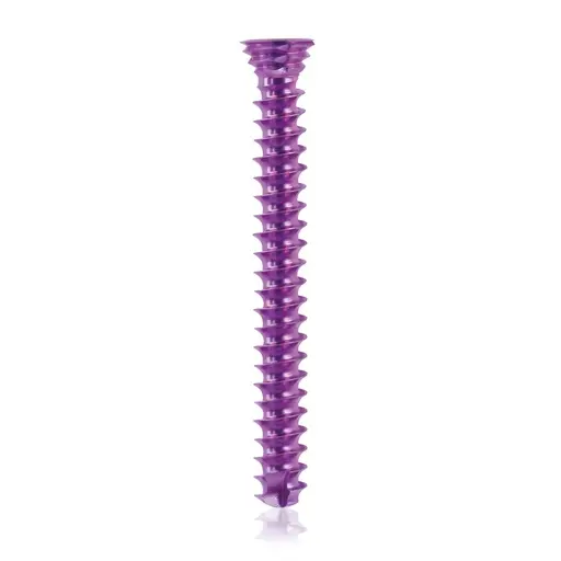 Tornillo de bloqueo de titanio, Ø 3.5 x L 30 mm, multidireccional, magenta, Torx 10, autoperforante, autorroscante