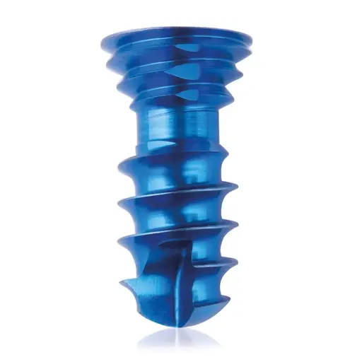 Tornillo de bloqueo de titanio, Ø 4.0 x L 10 mm, multidireccional, azul, Torx 10, autoperforante, autorroscante