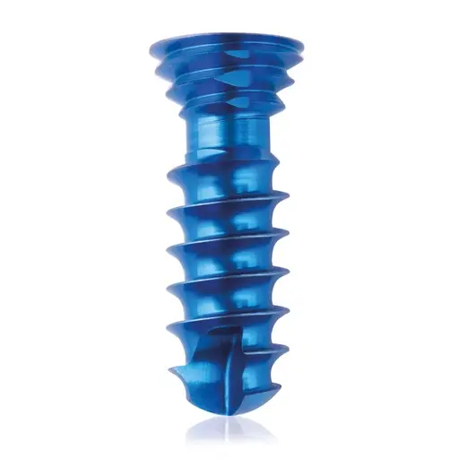 Tornillo de bloqueo de titanio, Ø 4.0 x L 12 mm, multidireccional, azul, Torx 10, autoperforante, autorroscante