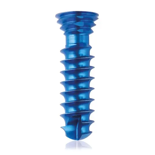 Tornillo de bloqueo de titanio, Ø 4.0 x L 14 mm, multidireccional, azul, Torx 10, autoperforante, autorroscante