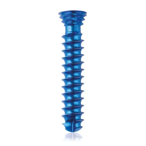 [VTR.200.185595] Tornillo de bloqueo de titanio, Ø 4.0 x L 20 mm, multidireccional, azul, Torx 10, autoperforante, autorroscante