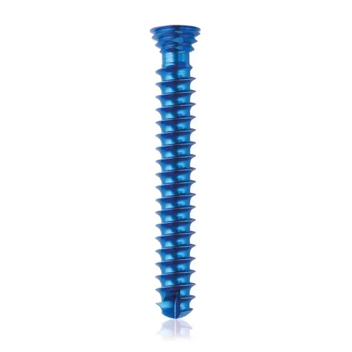 [VTR.200.185461] Tornillo de bloqueo de titanio, Ø 4.0 x L 28 mm, multidireccional, azul, Torx 10, autoperforante, autorroscante