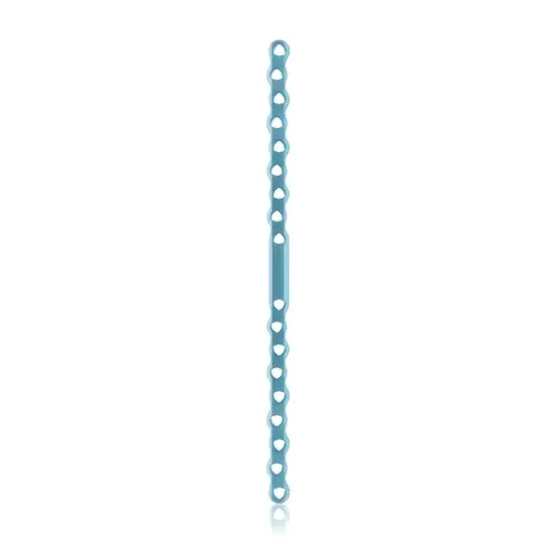 [VTR.200.187779] Placa ósea grande EickLoxx, 18 orificios, titanio, azul claro, dimensiones (en mm): L 210 x W 10.5 x H 3.2