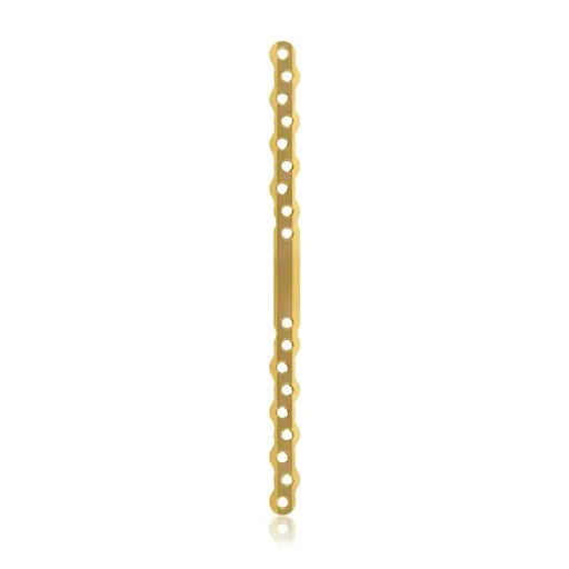 [VTR.200.187759] Placa ósea grande EickLoxx, 18 orificios, titanio, dorada, dimensiones (en mm): L 210 x W 12 x H 4.5