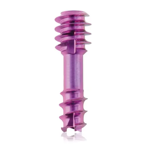 [VTR.200.191389] Tornillo de compresión de titanio, Ø 3,0 x L 10 mm, canulado, magenta, Torx 6, autoperforante, autorroscante