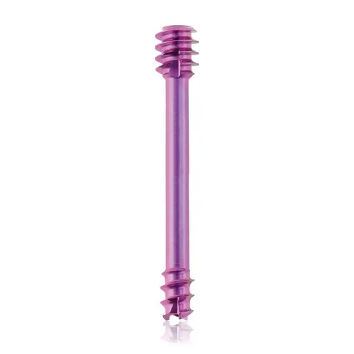 [VTR.200.191394] Tornillo de compresión de titanio, Ø 3.0 x L 20 mm, canulado, magenta, Torx 6, autoperforante, autorroscante