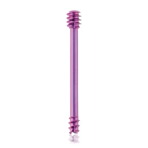 [VTR.200.191396] Tornillo de compresión de titanio, Ø 3.0 x L 24 mm, canulado, magenta, Torx 6, autoperforante, autorroscante