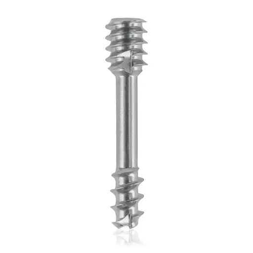 [VTR.200.191305] Tornillo de compresión de titanio, Ø 4.0 x L 18 mm, canulado, plateado, Torx 8, autoperforante, autorroscante