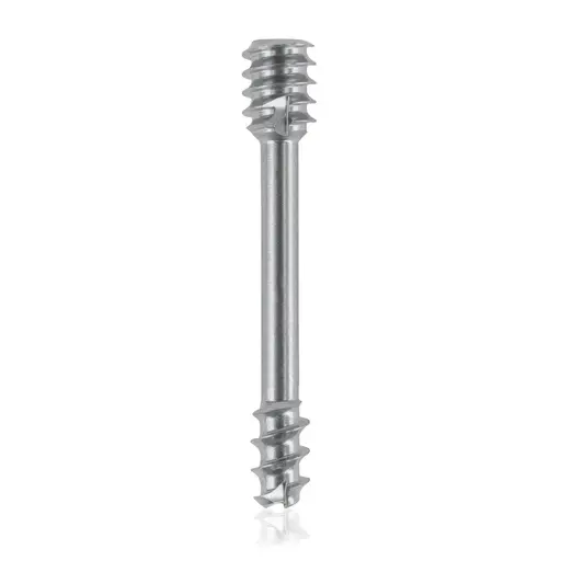[VTR.200.191308] Tornillo de compresión de titanio, Ø 4.0 x L 24 mm, canulado, plateado, Torx 8, autoperforante, autorroscante