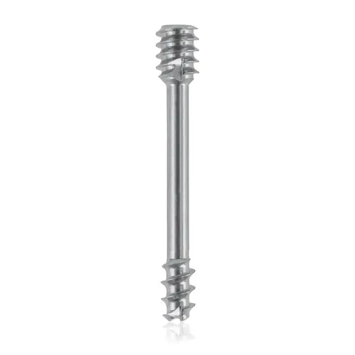 [VTR.200.191309] Tornillo de compresión de titanio, Ø 4.0 x L 26 mm, canulado, plateado, Torx 8, autoperforante, autorroscante