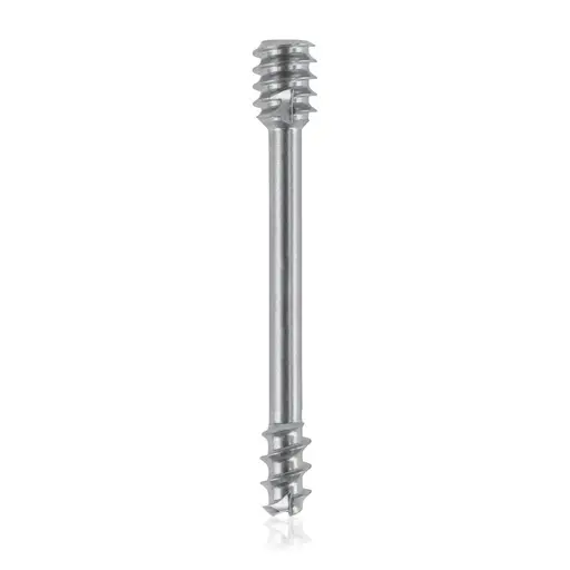 [VTR.200.191310] Tornillo de compresión de titanio, Ø 4.0 x L 28 mm, canulado, plateado, Torx 8, autoperforante, autorroscante