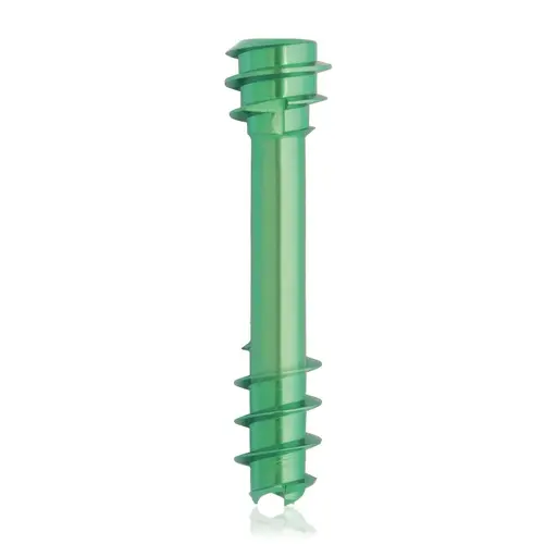 Tornillo de compresión de titanio, Ø 4.5 x L 20 mm, canulado, verde, Torx 10, autoperforante, autorroscante