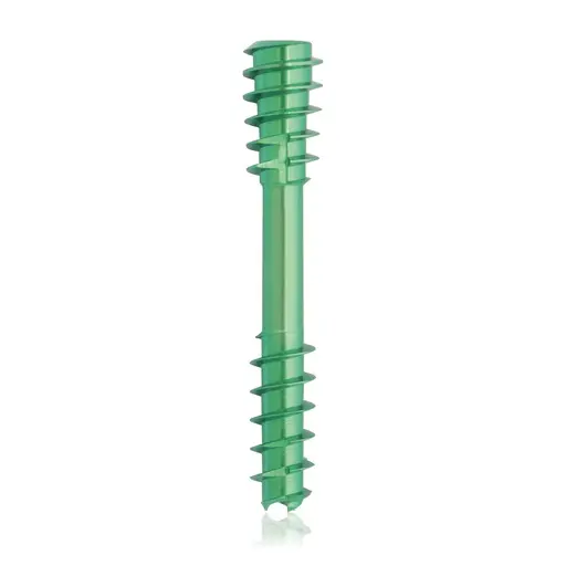 [VTR.200.191413] Tornillo de compresión de titanio, Ø 4.5 x L 26 mm, canulado, verde, Torx 10, autoperforante, autorroscante