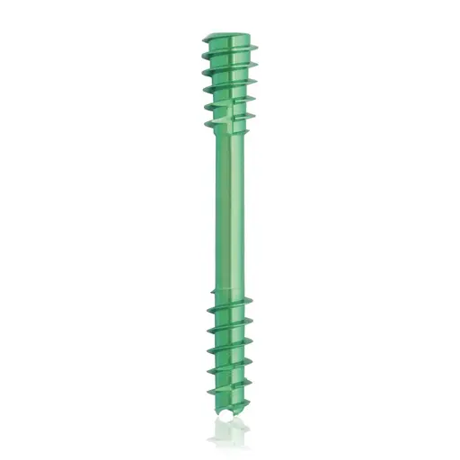 Tornillo de compresión de titanio, Ø 4.5 x L 30 mm, canulado, verde, Torx 10, autoperforante, autorroscante
