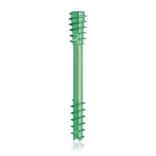 [VTR.200.191416] Tornillo de compresión de titanio, Ø 4.5 x L 32 mm, canulado, verde, Torx 10, autoperforante, autorroscante