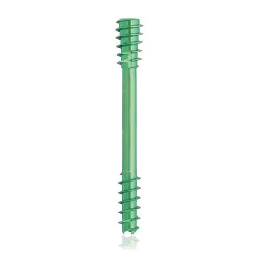 Tornillo de compresión de titanio, Ø 4.5 x L 36 mm, canulado, verde, Torx 10, autoperforante, autorroscante