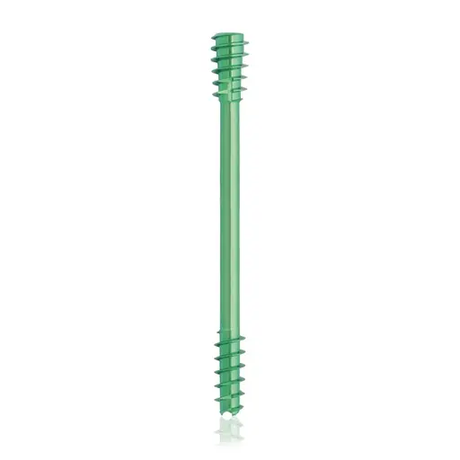 Tornillo de compresión de titanio, Ø 4.5 x L 45 mm, canulado, verde, Torx 10, autoperforante, autorroscante