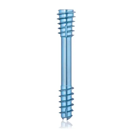 [VTR.200.191434] Tornillo de compresión de titanio, Ø 5.5 x L 32 mm, canulado, azul claro, Torx 15, autoperforante, autorroscante