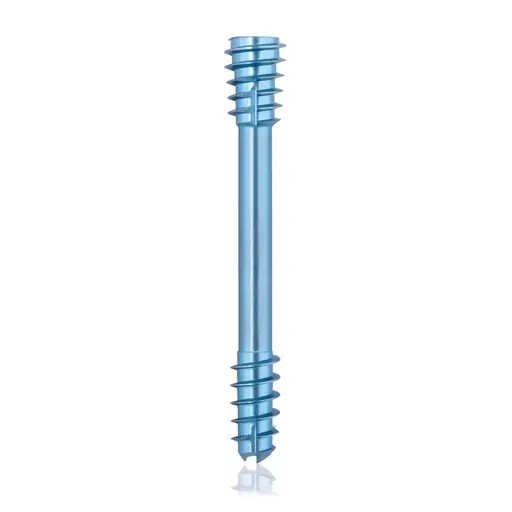 [VTR.200.191437] Tornillo de compresión de titanio, Ø 5.5 x L 38 mm, canulado, azul claro, Torx 15, autoperforante, autorroscante