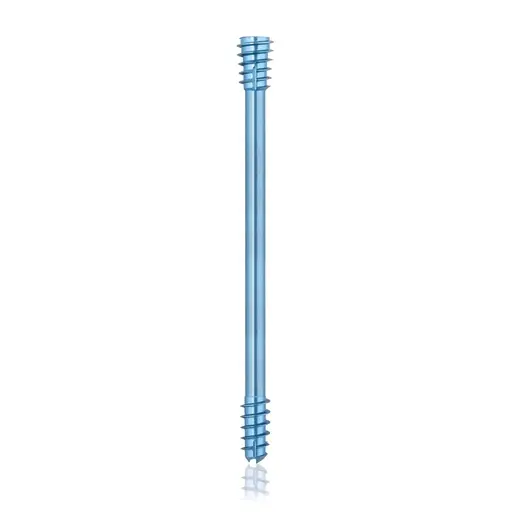 Tornillo de compresión de titanio, Ø 5.5 x L 60 mm, canulado, azul claro, Torx 15, autoperforante, autorroscante