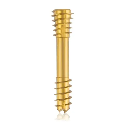 [VTR.200.191452] Tornillo de compresión de titanio, Ø 6.5 x L 30 mm, canulado, dorado, Torx 15, autoperforante, autorroscante