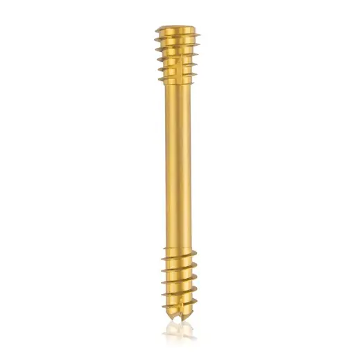 Tornillo de compresión de titanio, Ø 6.5 x L 50 mm, canulado, dorado, Torx 15, autoperforante, autorroscante