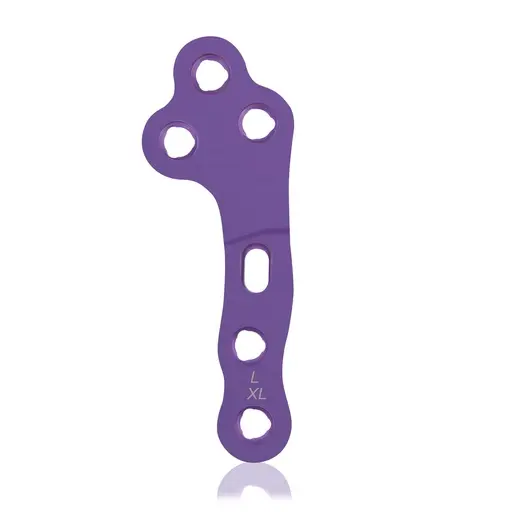 [VTR.200.187774] Placa de bloqueo TPLO, 3/3 orificios, XL, izquierda, Sistema 2.7/3.5, titanio, magenta, L 64 mm