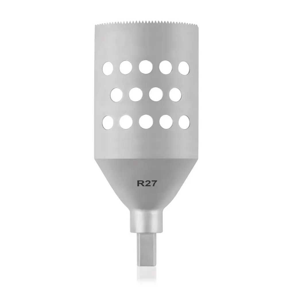 [VTR.200.192857] Hoja de sierra TPLO canulada, eje triangular, R 27 x L 50 mm