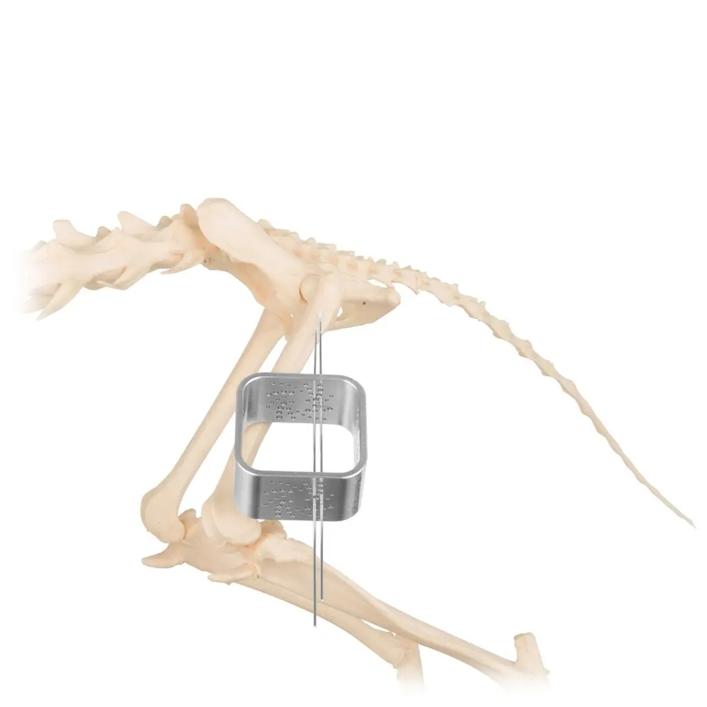 Cubo para posicionador de agujas Kirschner (paralelo) Ø0.6-2.0 mm, 20 x 35 x 35 mm