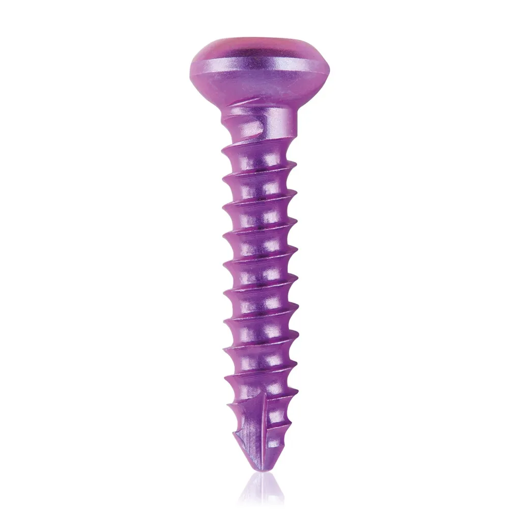 Tornillo cortical, Ø 2.7 x L 12 mm, magenta, titanio