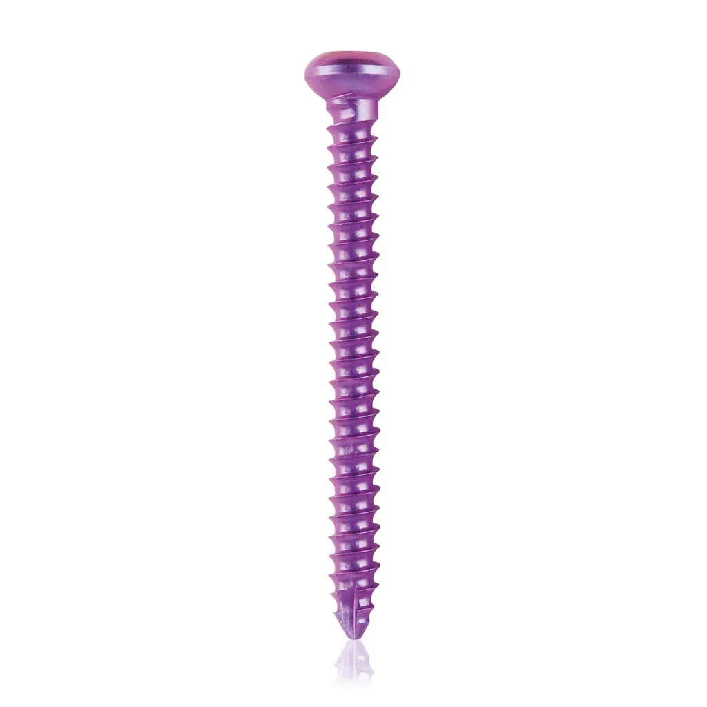 Tornillo cortical, Ø 2.7 x L 28 mm, magenta, titanio