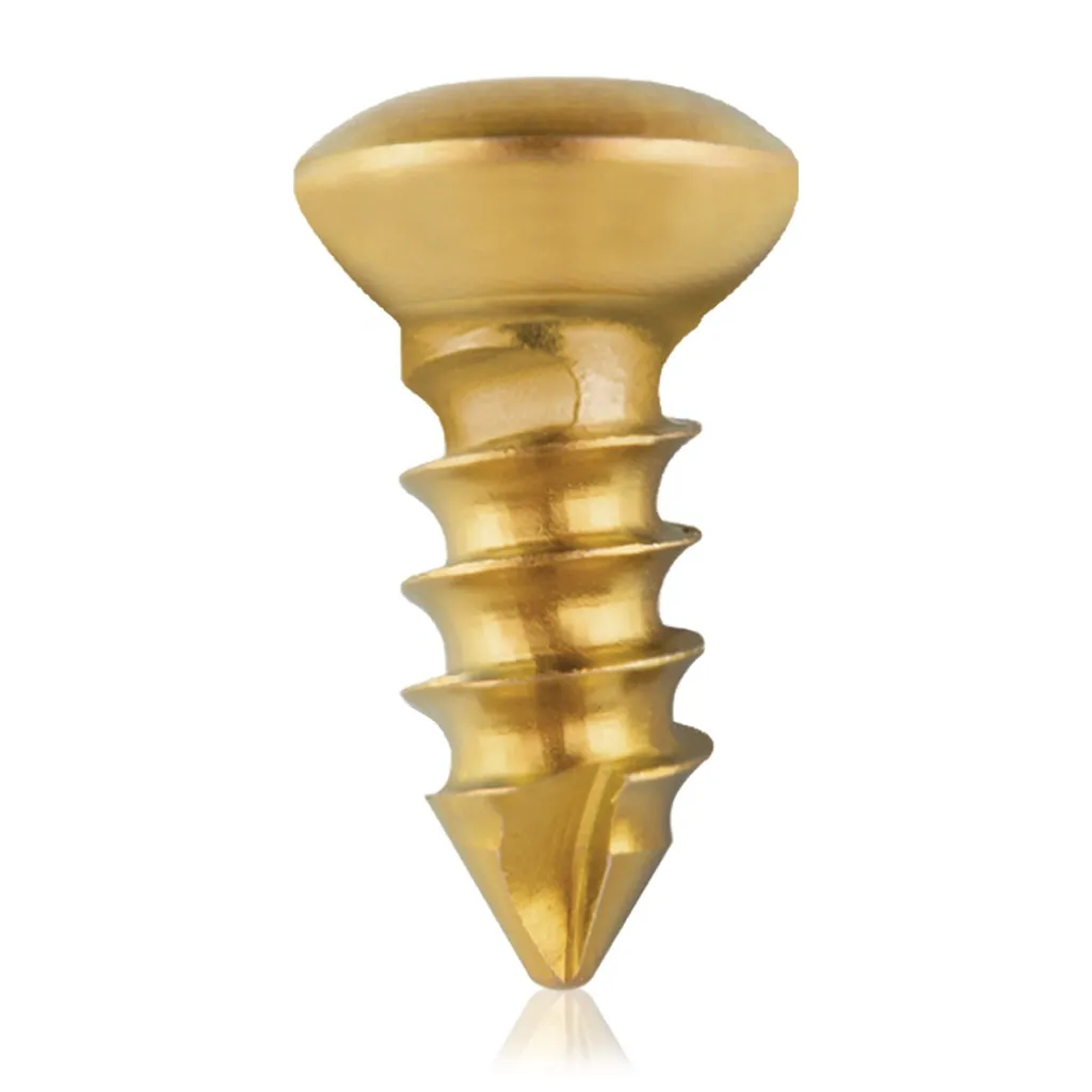 [VTR.200.19105701] Tornillo cortical, Ø 3.5 x L 08 mm, dorado, titanio