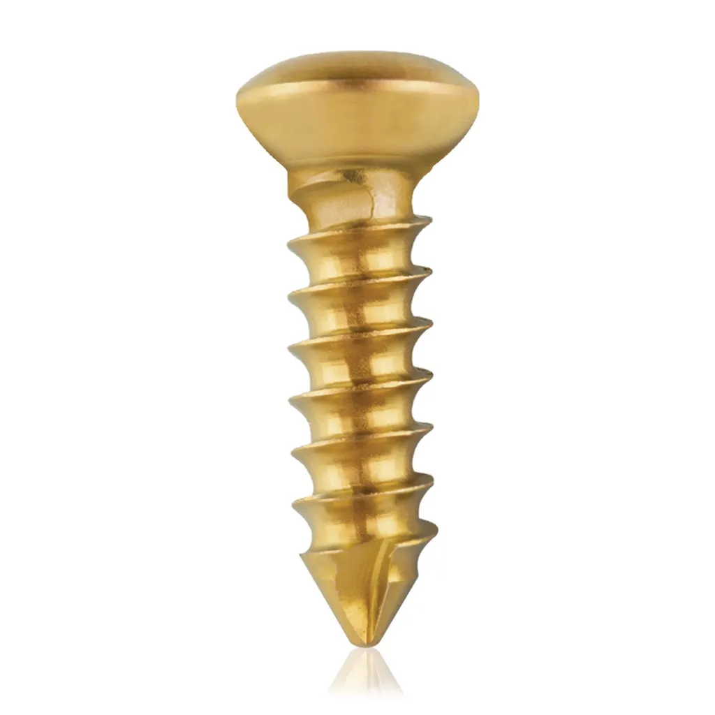 [VTR.200.191058] Tornillo cortical, Ø 3.5 x L 12 mm, dorado, titanio