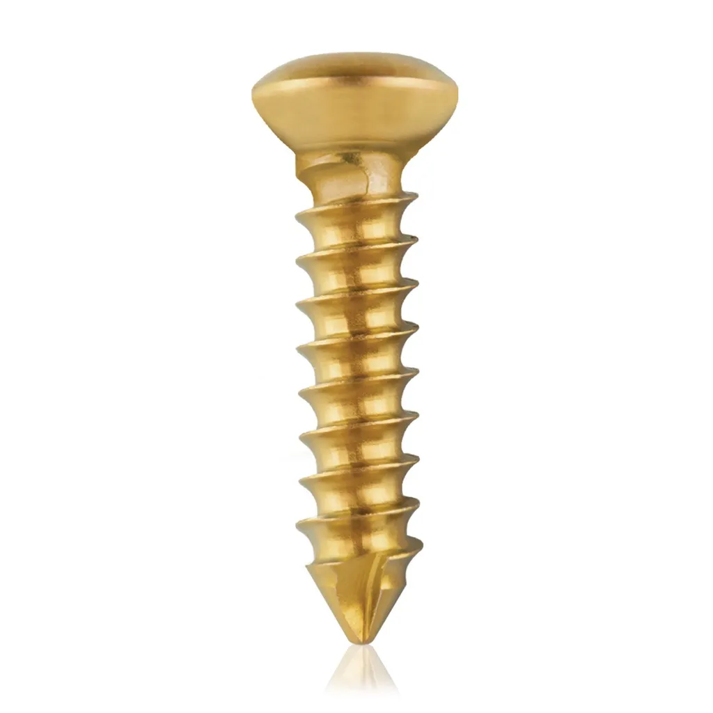 [VTR.200.191059] Tornillo cortical, Ø 3.5 x L 14 mm, dorado, titanio